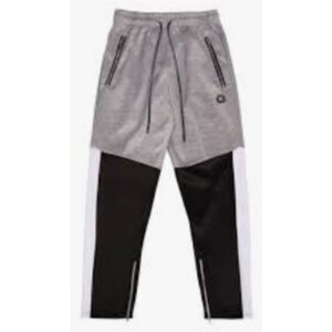 NWT Akademiks Gray & Black Two Toned Sweatpants Front & Back Pockets Size M